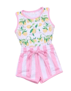 Pré-vente enfant filles vêtements d'été élégant rose cravate-teinture hauts bas 2 pièces ensembles enfants enfant en bas âge tenues décontractées en gros - Product Image 2