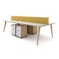 Moderne 2 4 6 personnes Postes de travail de bureau pour personnel ouvert Table de bureau modulaire convertible avec panneau en bois pour bureau Villa Meubles