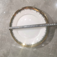 Assiette à dîner en céramique personnalisée de 10 pouces, ensemble d'assiettes en céramique de luxe, vente en gros