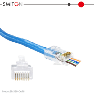 Connecteur RJ45 8 broches pour réseau LAN, prise 8P8C traversante Cat5e <span class=keywords><strong>Cat</strong></span> 5 UTP - Product Image 2