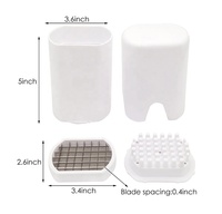 Professionele Groentechopper Aardappelgereedschap Handmatige Voedselsnijder Metalen Aardappelchips Cutter Frietsnijder Plastic Aardappelsnijder