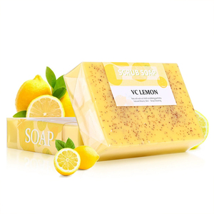 Savons Solides Éclaircissants Anti-Taches au Citron avec Vitamine C, Rétinol, Collagène, Curcuma, Acide Hyaluronique et Vitamine E – Gommage Original - Product Image 2