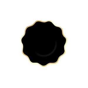 DAMAI - Juego de Vajilla Desechable de Papel con Estampado en Caliente Negro para Fiestas de Cumpleaños, Incluye Platos, Vasos y Servilletas - Product Image 5