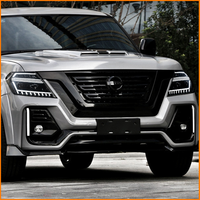 Pour Nissan Patrol Y62, ensemble de phares Bi LED avec clignotants séquentiels DRL, boîtier noir, lampe de voiture halogène, 2012-2019