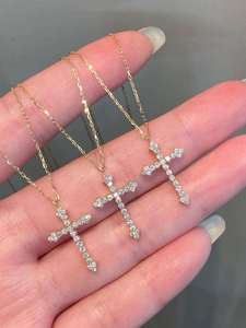 Collier pendentif en diamant de laboratoire pour femmes, tendance, or rose, or blanc, argent, bijoux haut de gamme - Product Image 3