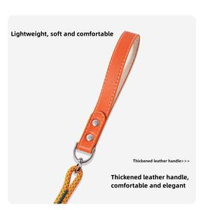 Correa para perro Kingtale duradera con asa de cuero y correa de entrenamiento para perros de alta resistencia, cintas, collares y correas para mascotas sólidas - Product Image 5