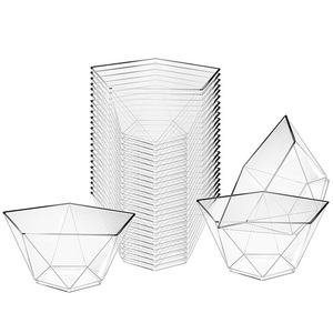 Haute qualité 3.5oz jetable Plastikbecher en plastique Dessert tasse pentagonal losange clair pouding <span class=keywords><strong>Mousse</strong></span> gâteau tasses en plastique - Product Image 5