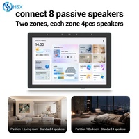 Host musik Android dua zona 8 inci dengan WiFi BT kartu TF/USB untuk rumah/komersial