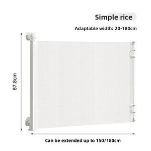 Nouvelle barrière de sécurité pour animaux de compagnie, moderne et classique, en alliage d'aluminium, rectangulaire, rétractable, sans perçage, anti-chute pour chats, pour escaliers intérieurs - Product Image 1