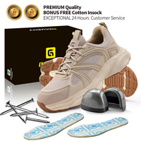 GUYISA Nouveau style Air Mesh Chaussures de sécurité à semelle EVA anti-crevaison Chaussures fonctionnelles