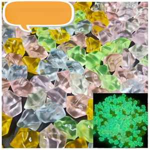 KI quyu Cubos de Hielo Acrílicos Luminosos de Colores, Pequeños Accesorios DIY Triturados, Bolsa de Accesorios Hechos a Mano para Luz Nocturna con Pegamento - Product Image 2