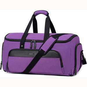 Free Sample Multifunction Foldable Quality Custom PU Leather Garment Duffel <b>Bag</b> <b>for</b> Hanging Clothes Travel Leather <b>Suit</b> <b>Bag</b> - Product Image 2