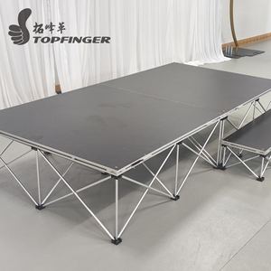 Superventas de alta calidad, plataforma de escenario plegable portátil para exteriores, plataforma de escenario de aluminio, escenario de espectáculo móvil - Product Image 1