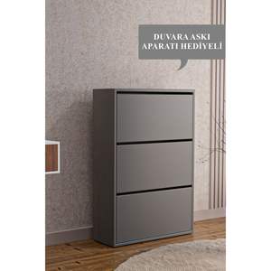 Zapatero Vizyon de 3 Puertas en Madera de Pino Atlántico, Mueble de Almacenamiento Moderno de 6 Estantes, Convertible, Extensible y Montable en Pared - Product Image 2
