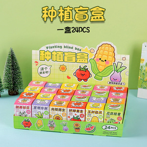 Caja Sorpresa Creativa de Plantas en Maceta, Mini Adornos de Escritorio para Niños, Observación de Frutas y Flores en Jardín de Infancia, 24 Piezas - Product Image 3