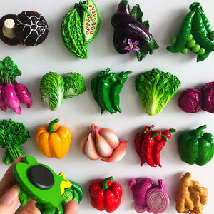 Custom Whiteboard Home and Decoration Cute Vegetable Refrigerator Magnets Cucumber Mangosteen Fruit Fridge Magnets - Product Image 2