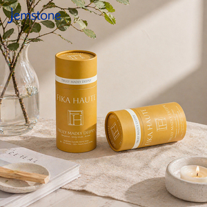 กล่องบรรจุภัณฑ์ทรงกระบอกทำจากกระดาษคราฟท์สำหรับน้ำหอมปรับอากาศในบ้านแบบขายส่ง เป็นมิตรกับสิ่งแวดล้อม พิมพ์สี CMYK สำหรับเทียนและทราย - Product Image 6