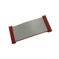 Konektor Micro-Match IDC Merah 20Pin Kabel Pita Datar, Kabel Koneksi Transfer Sinyal Mesin, Kabel Harness
