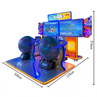 Balle interactive multi-écrans innovante poussant l'équipement de divertissement à pièces d'arcade de course pour un gameplay compétitif