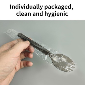 Dùng Một Lần Mỹ Phong Cách Dài Xử Lý Nhựa Nĩa Và Muỗng Cá nhân Đóng Gói Takeout Bộ Đồ Ăn Cho Bánh - Product Image 3