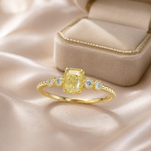 Anello con design geometrico quadrato Anello da dito in stile elegante per donna - Product Image 4