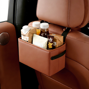 Bote de Basura Portátil para Auto, de Cuero, Impermeable, Plegable, para Colgar en el Asiento Trasero, Multifuncional, Marca YECAI - Product Image 3