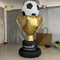 Trophée de football gonflable Trophée de la publicité gonflable doré géant élevé