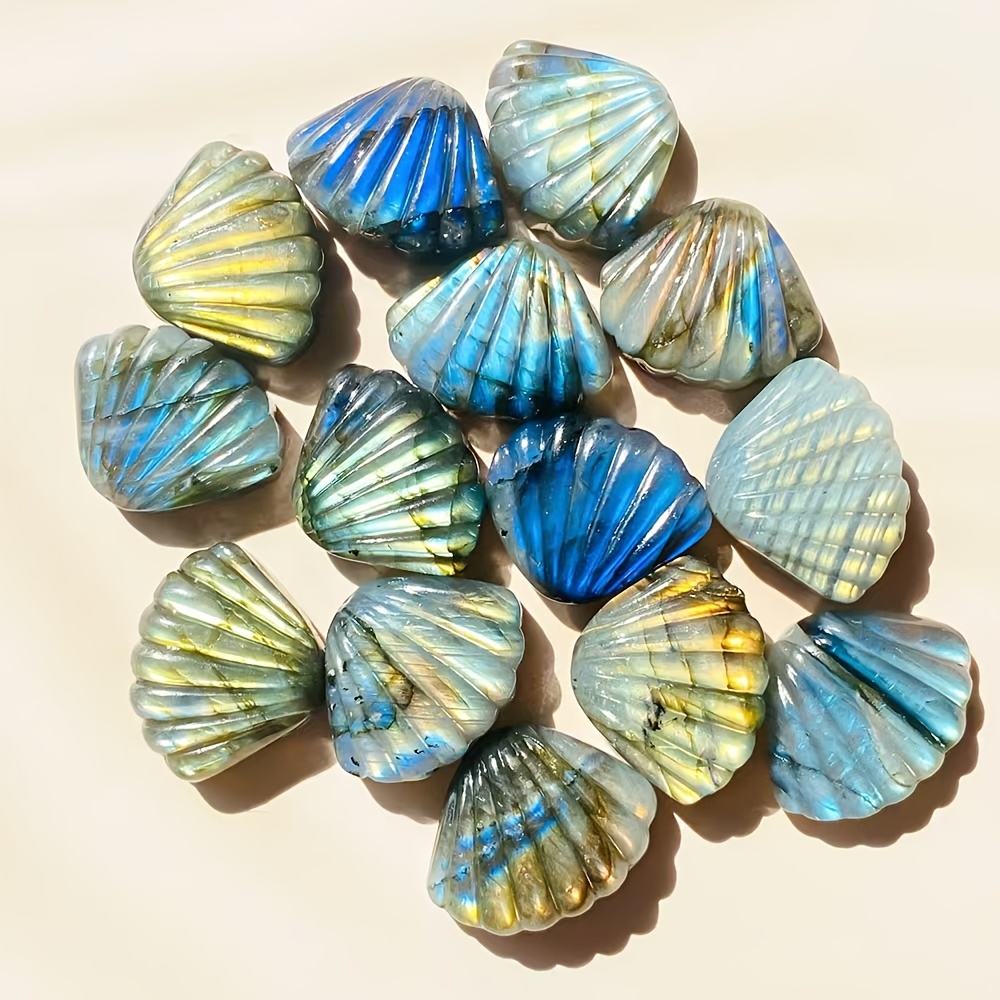 Labradorite Shell Carving Stone