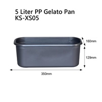 Récipients portables de 5L pour crème glacée Gelato en plastique de qualité alimentaire recyclable fabriqué en matériaux recyclés excellent stockage des aliments