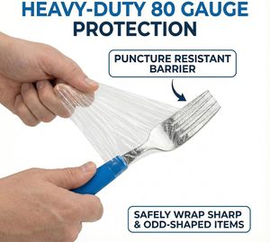 Film étirable avec poignée, film d'emballage pour palettes 80 gauge de C Crystal Lemon, 4,7 pouces x 328 pieds, film de déménagement et de rétraction - Product Image 5