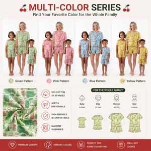 Pijamas Familiares de Bambú Modal con Certificación OEKO-TEX, Estampado de Campamento, para Mamá e Hijos, con Volantes, Ropa de Dormir Corta, Logotipo Personalizado - Product Image 4