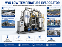 Équipement de traitement de l'eau à faible coût d'exploitation : Évaporateur à basse température MVR pour l'évaporation de liquides salés et l'eau industrielle