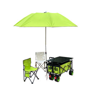 2025 nuevo diseño de cuatro ruedas plegable Picnic <span class=keywords><strong>Camping</strong></span> carrito con OEM personalizable silla plegable dosel <span class=keywords><strong>tienda</strong></span> y protección solar - Product Image 1
