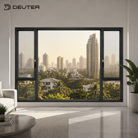 Ventanas Abatibles y Oscilobatientes de Aluminio con Rotura de Puente Térmico, Marco Delgado Minimalista, Resistentes a Tormentas, Doble/Triple Acristalamiento Low-E, para Reducir Costos de Refrigeración