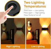 Lampu Taman Tenaga Surya/luar ruangan tanpa kabel, lampu dinding luar ruangan/lampu taman tenaga surya tahan air jalur dipasang di keamanan LED luar ruangan tanpa kabel halaman teras