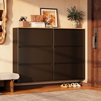 Zapatero Metálico de Acero con Puerta Abatible, Organizador de Zapatos para Entrada, Pasillo o Apartamento