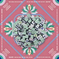 Jeu de Mahjong professionnel américain 4 couches, 160 tuiles, bleu pâle, en acrylique lourd, édition Charleston Guide, Poker