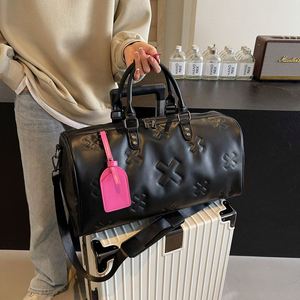 New Waterproof PU Luggage Bags Multi Functional Outdoor Sports Travel Bag Durable Leather Fitness Bag - Product Image 1