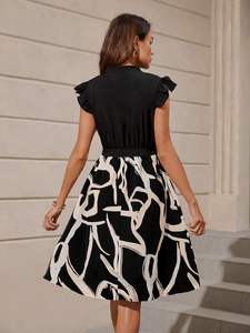 Robe décontractée sans manches à col rond et patchwork avec cœur rouge pour femmes de grande taille pour la Saint-Valentin et l'été - Product Image 2