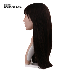Cabeza de simulación de silicona modelo <span class=keywords><strong>TC28</strong></span>, sombrero y joyería, bufanda de exhibición, accesorios, exhibición de peluca - Product Image 6