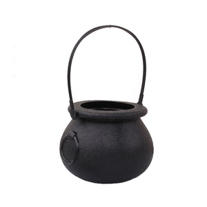 Mini hervidores de dulces de Halloween, novedad, <span class=keywords><strong>Caldero</strong></span>, teteras, tazas, <span class=keywords><strong>Caldero</strong></span> de bruja negro de plástico para Navidad, novedad, soporte para dulces - Product Image 4