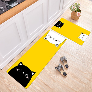 <span class=keywords><strong>Tapis</strong></span> de <span class=keywords><strong>cuisine</strong></span> antidérapant, imperméable, résistant à l'huile et aux taches, style INS, motif dessin animé, longue bande, absorbant l'eau, lavable en machine - Product Image 2