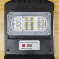 Lámpara Solar de Calle de Alta Luminosidad de 100W y 16 LED IP65 ABS con Sensor de Radar para Jardín, Patio, Carretera e Iluminación Exterior