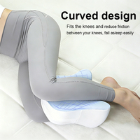 Oreiller pour genoux pour dormeurs latéraux, soutien des jambes, oreiller en mousse à mémoire de forme pour soulager la sciatique, avec housse amovible rafraîchissante