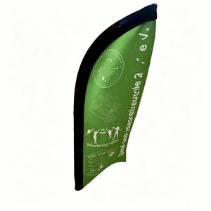 Banderas de Playa Publicitarias al por Mayor, Banderas de Plumas Promocionales para Negocios, Color Sólido Personalizado para Exteriores - Product Image 1