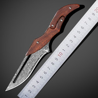 Dropshipping Shopify Damascus patroon vouwmes mechanisch design outdoor survival picknick gereedschap draagbaar fruitmes