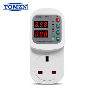 TOMZN UK Enchufe <span class=keywords><strong>BS</strong></span> <span class=keywords><strong>1363</strong></span> <span class=keywords><strong>G</strong></span> Tipo Ajustable Sobre/Bajo Voltaje Sobre Protector de Corriente V A Pantalla Retardo de Encendido - Product Image 1