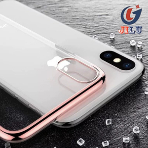 Fabricante a granel transparente caso para <span class=keywords><strong>iphone</strong></span> <span class=keywords><strong>xs</strong></span> <span class=keywords><strong>de</strong></span> la cubierta del TPU del electroplate - Product Image 1