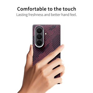 Coque de téléphone antichoc de luxe en <span class=keywords><strong>fibre</strong></span> de carbone gaufrée couleur unie, anti-traces de doigts, avec chargement magnétique sans fil - Product Image 5