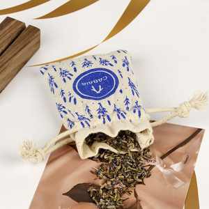 Pochette en coton écologique avec logo personnalisé, sac à cordon imprimé sérigraphie, pochette en coton anti-poussière pour le rangement - Product Image 5